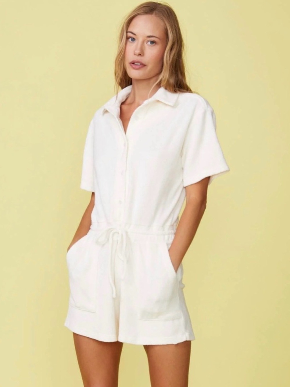 Perfect like new Monrow Terry Cloth Romper RTL $216